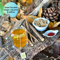 Ginger Green Tea with Liquorice & Saffron, Cleanse & Detox Tea